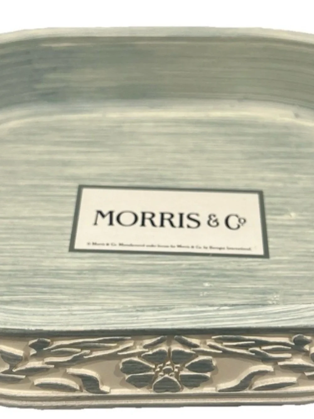 William Morris & Co Bathroom 5 Pc Textured Resin Vanity Set Seafoam Floral